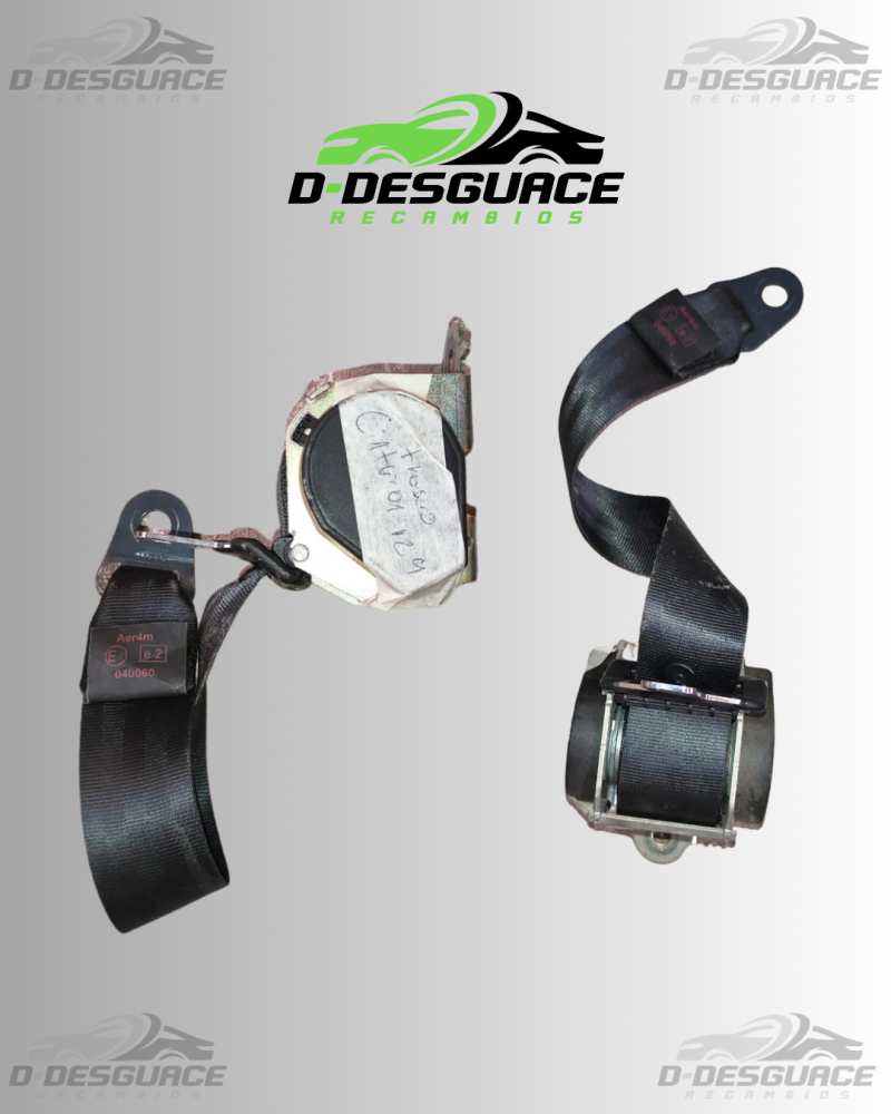 Juego de Cinturones de Seguridad Completo para Asiento Trasero (Cinturón de Tres Puntos) para Citroën C4 – 2004–2011 – 968228167700 - Imagen 2