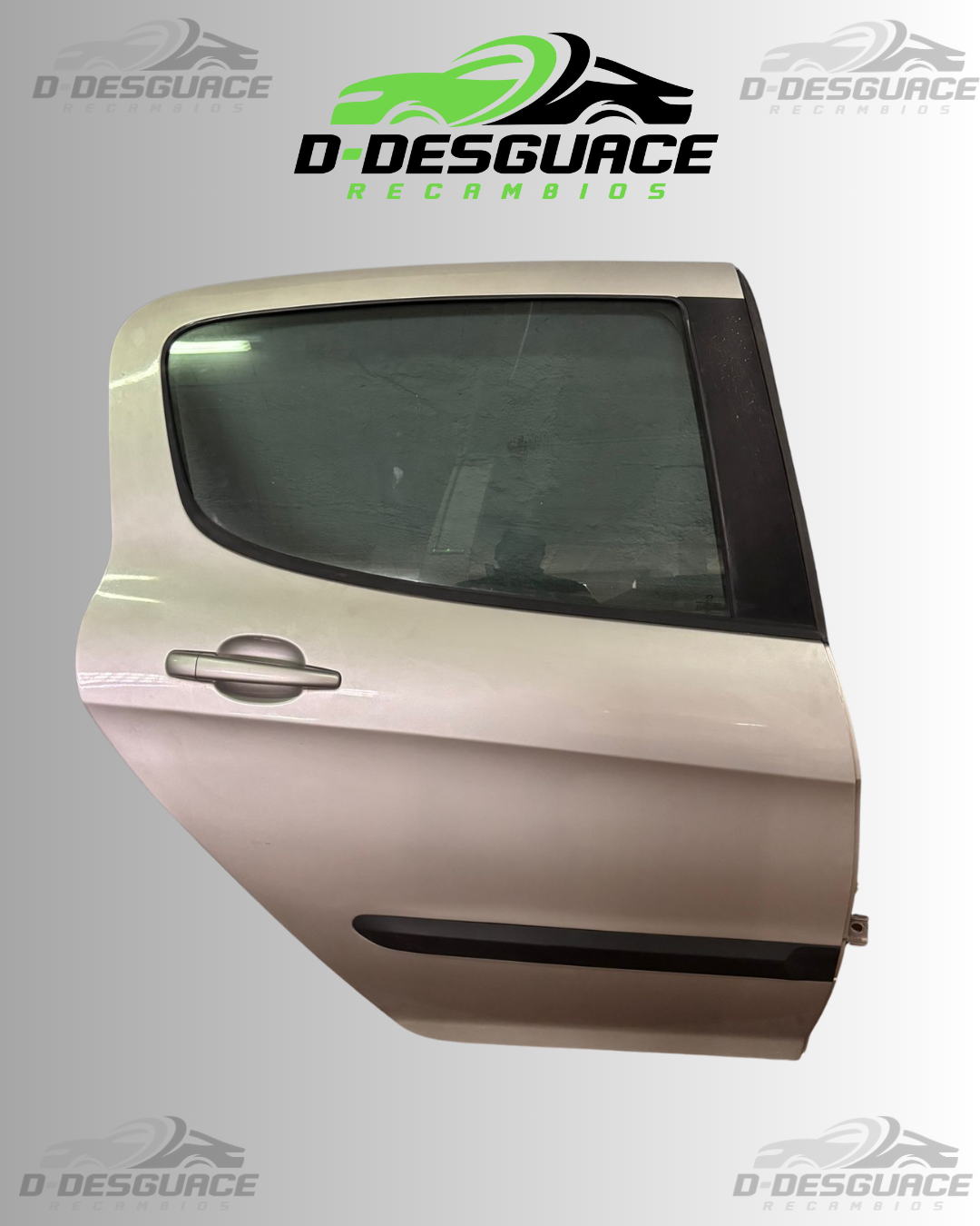 Puerta Trasera Derecha Completa Peugeot 308 1.6 HDi (2007–2011) Color Plata – Ref. 9658227580